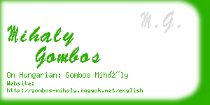 mihaly gombos business card